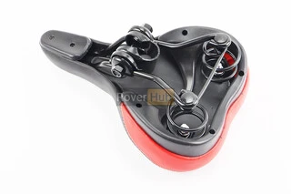 Сидіння MTB 255x170мм, чорно-червоне AFT-47