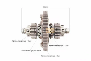 Диференціал у зборі Z-43, Z-15x16, Z-11 ZUBR Z-250, Тип 2 (можливий незначний наліт)