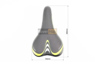 Сидіння MTB 265x155мм, чорно-зелене AVY-6628