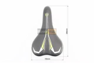 Сиденье MTB 265x155мм, чёрно-зелёное AVY-6632