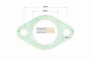 Прокладка глушника R175A/R180NM 2отв., головка-коліно, (пароніт)